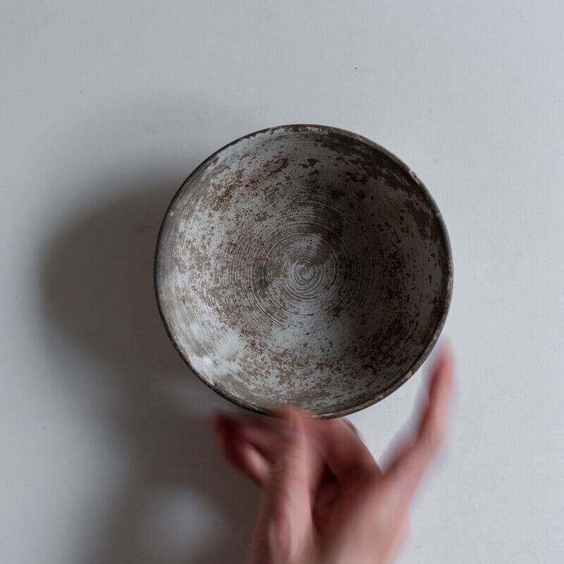 芳賀稔 剥白 鉢 14cm