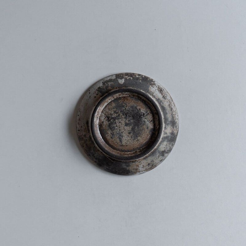芳賀稔 剥白 皿 11cm