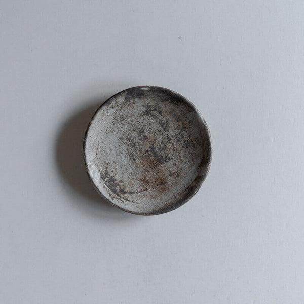 芳賀稔 剥白 皿 11cm