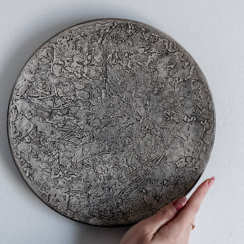 芳賀稔 黒銀 地殻プレート 25cm C
