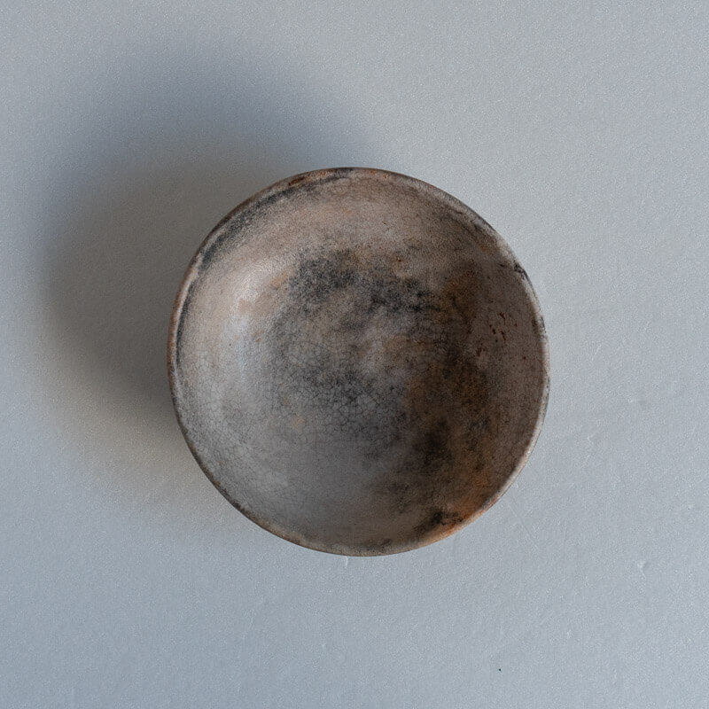 芳賀稔 埋め焼き 白 鉢 15cm A