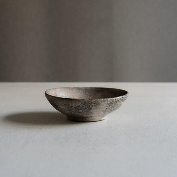 芳賀稔 埋め焼き 白 鉢 15cm B