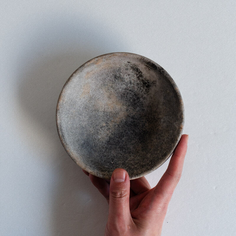 Minoru Haga Ume-yaki White Bowl 15cm C