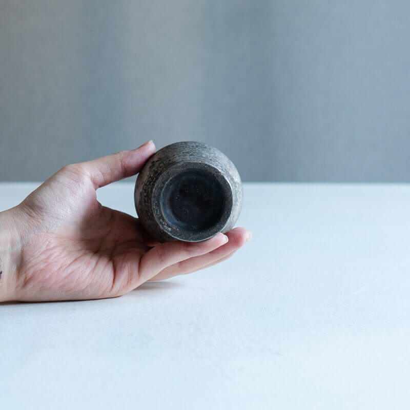 Haga Minoru: Buried Fired Silver Small Jar B