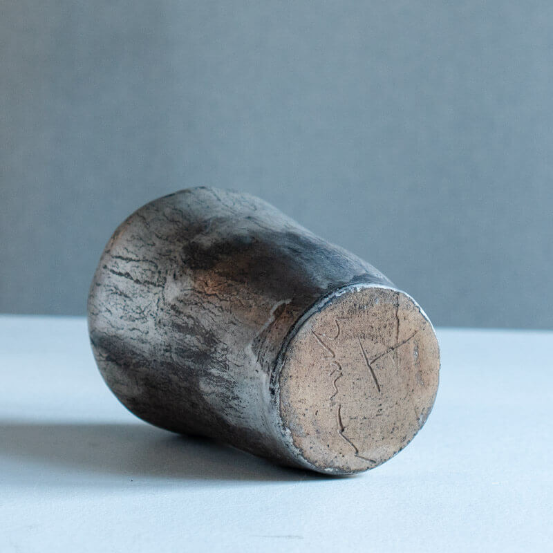Haga Minoru: Buried Pottery, Silver, Flower Vase B