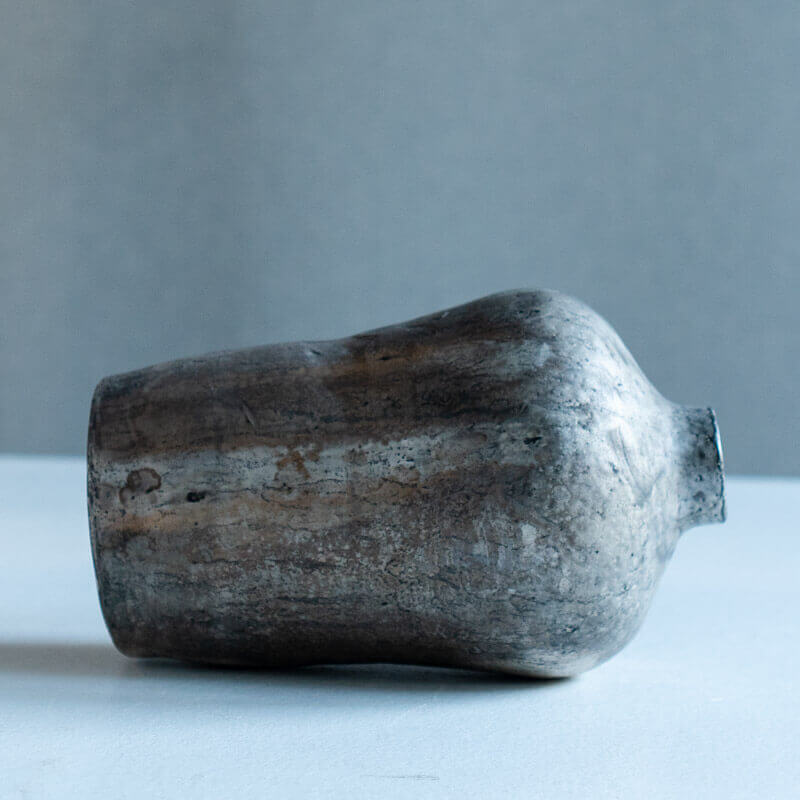 Haga Minoru: Buried Pottery, Silver, Flower Vase B