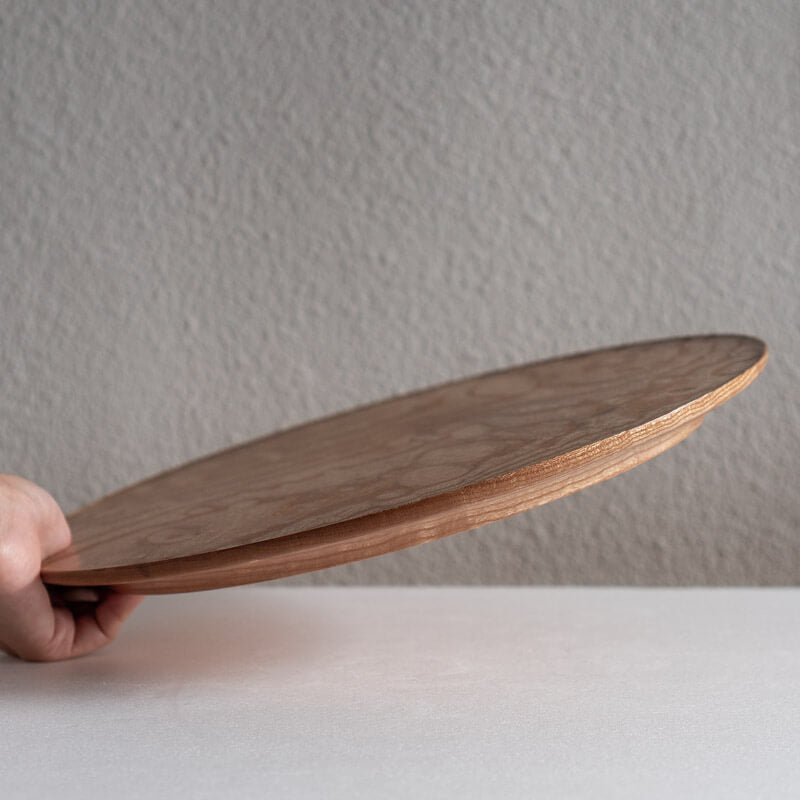 喜多川千優 sen-studio プレート皿 32.5cm ケヤキ