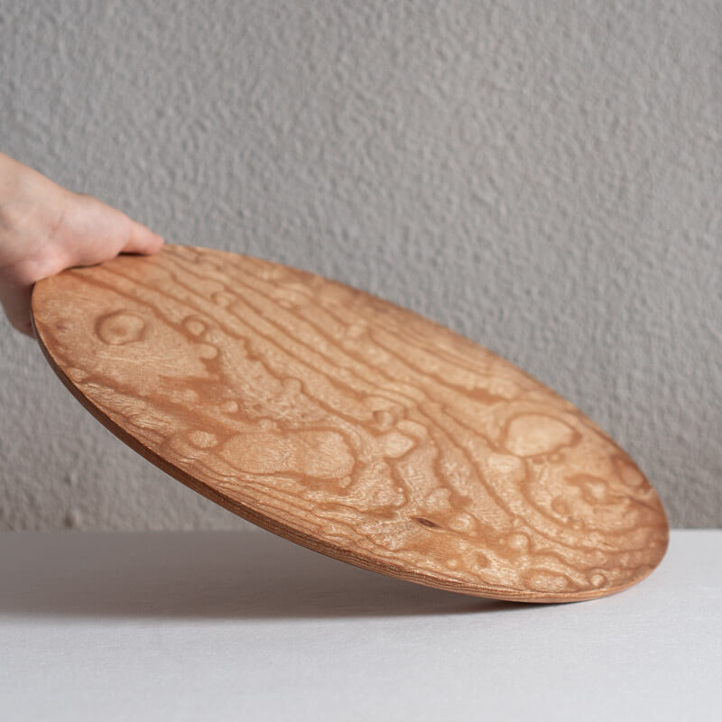喜多川千優 sen-studio プレート皿 32.5cm ケヤキ