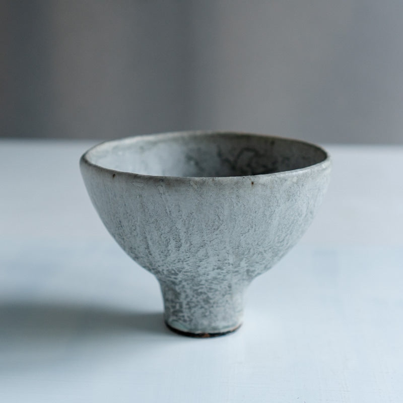 菊地亨 碗 白墨 A