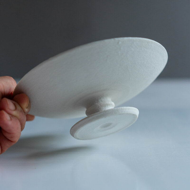 Daisuke Murai Tall Plate 5 Sun White Slip