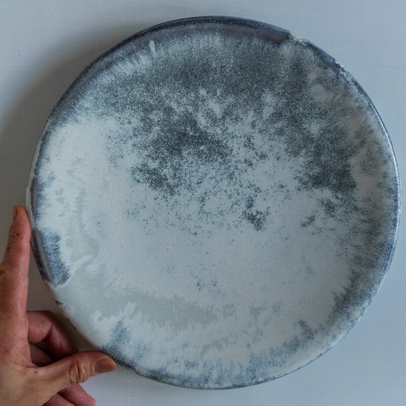 Daisuke Murai Fluffy Plate, 8 sun, Titanium Glaze