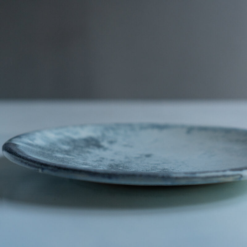 Daisuke Murai Fluffy Plate, 8 sun, Titanium Glaze