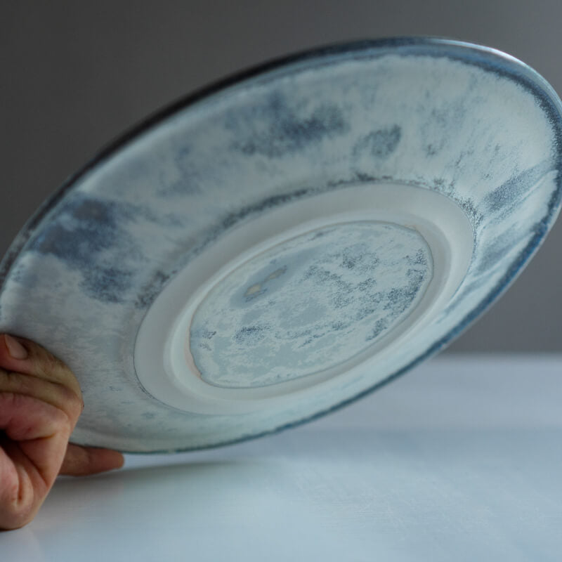 Daisuke Murai Fluffy Plate, 8 sun, Titanium Glaze