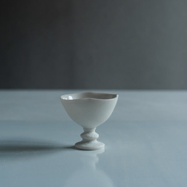 村井大介 高足茶杯 菱花 磁粉装饰