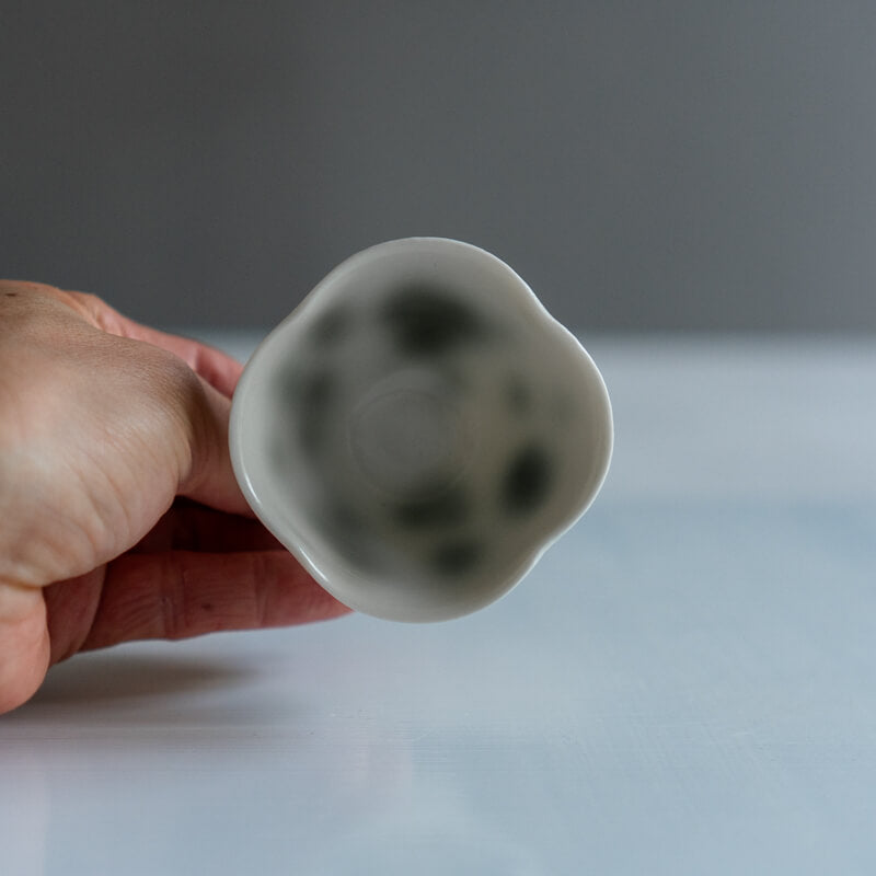 Daisuke Murai Tall-Footed Teacup, Rinka Design, Geshō Dōsai Finish