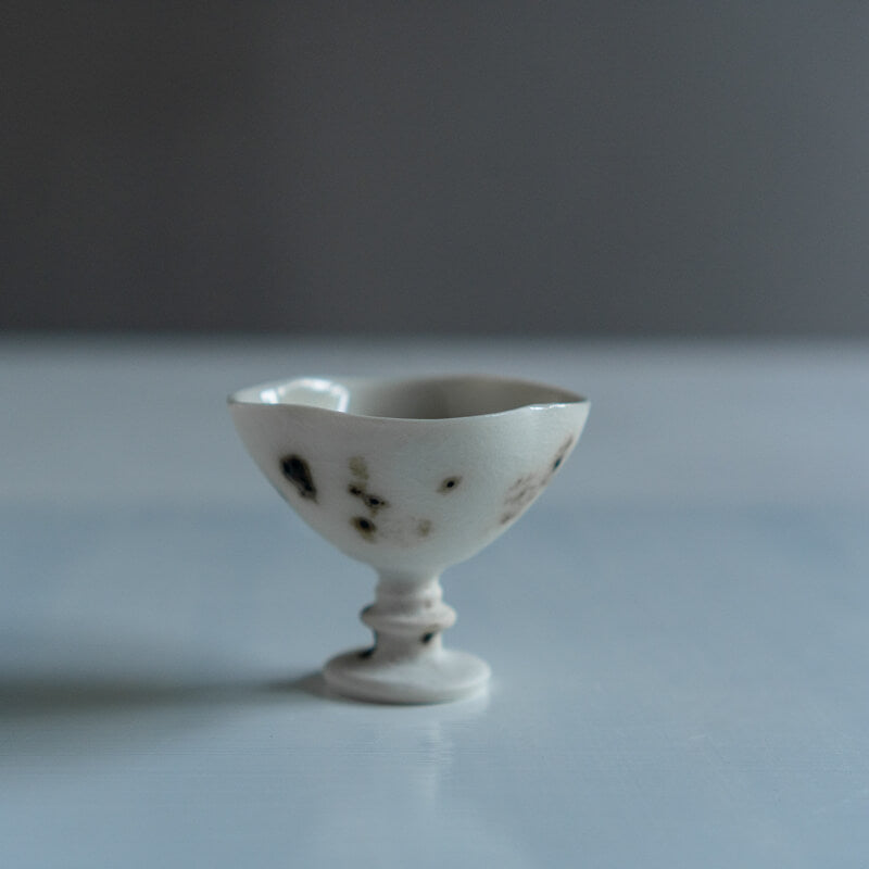 Daisuke Murai Tall-Footed Teacup, Rinka Design, Geshō Dōsai Finish
