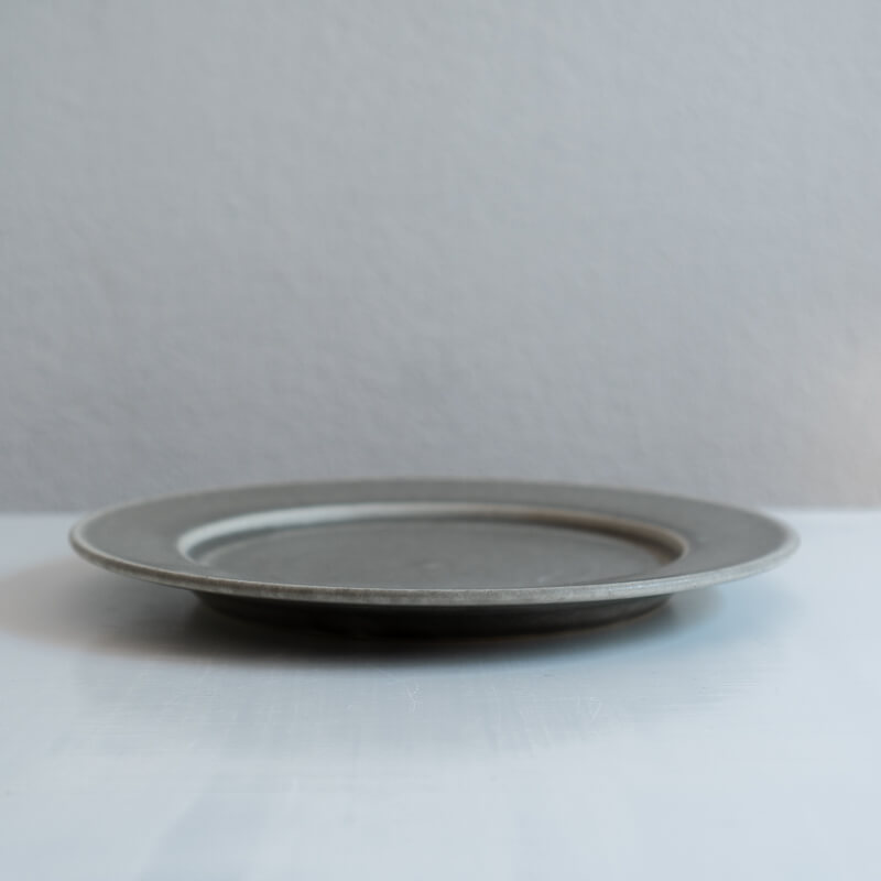 Nan-e Sato 6 Sun Rim Plate, Grey