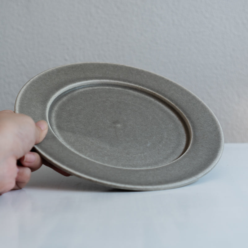 Nan-e Sato 6 Sun Rim Plate, Grey