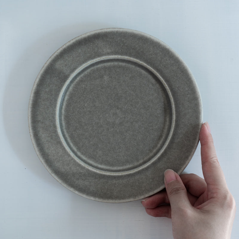 Nan-e Sato 6 Sun Rim Plate, Grey