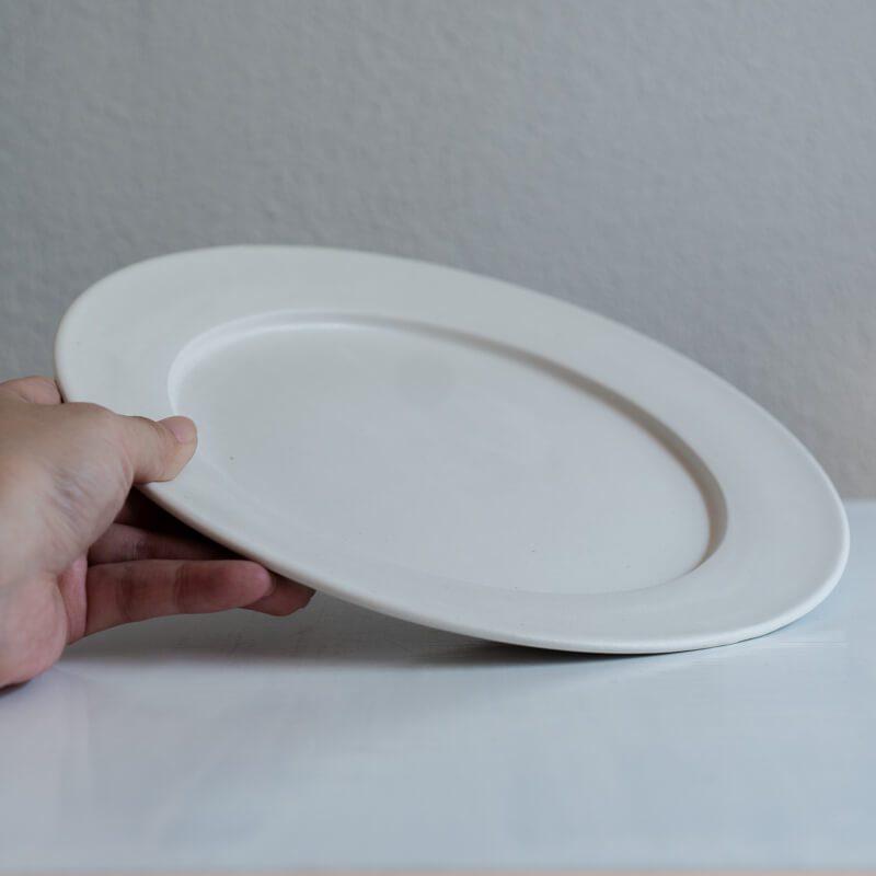 Minamie, Satoko 8" Rim Plate, White