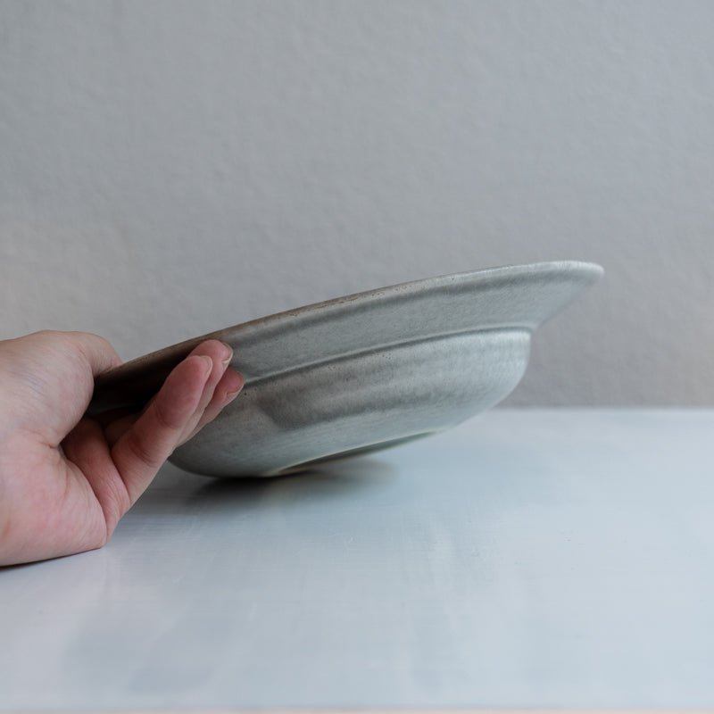 Minamie Satoko Soup Rim Plate - Gray