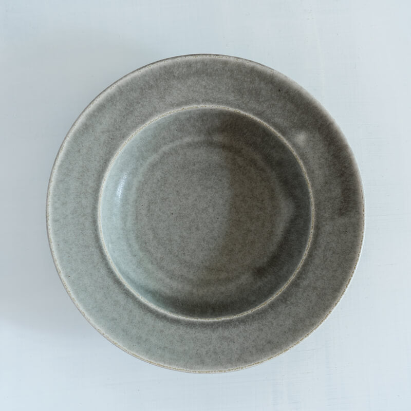 Minamie Satoko Soup Rim Plate - Gray