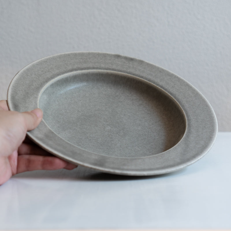 南江里子 パスタリム皿 グレー