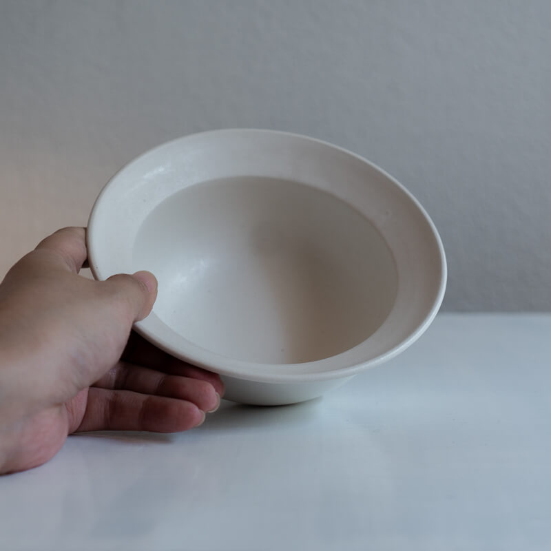 Riko Nango Rim Bowl, White