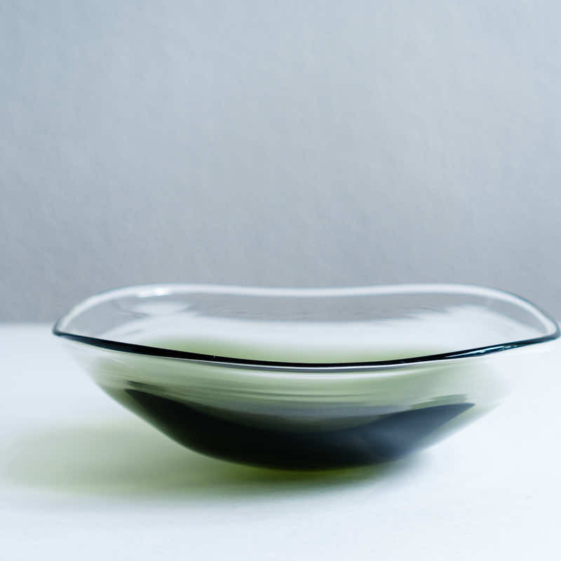 Matsuoka Yoji Colored Square Bowl, Green