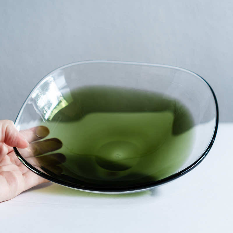 Matsuoka Yoji Colored Square Bowl, Green