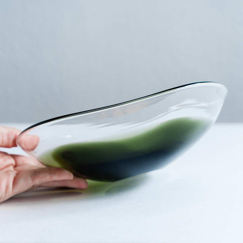 Matsuoka Yoji Colored Square Bowl, Green