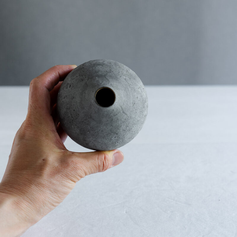 大森健司 黒土 花器  No.4