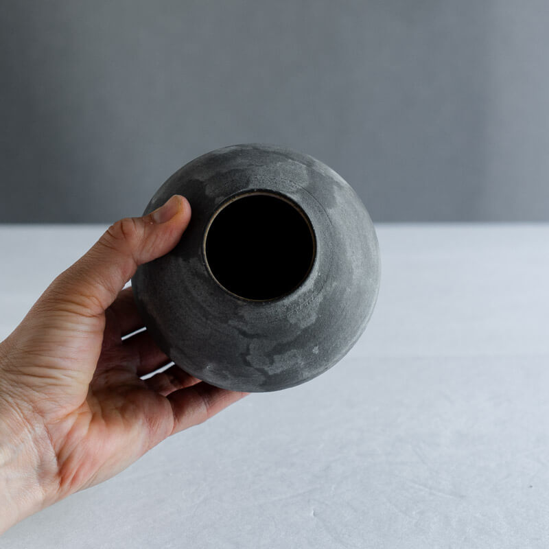 大森健司 黒土 花器  No.5