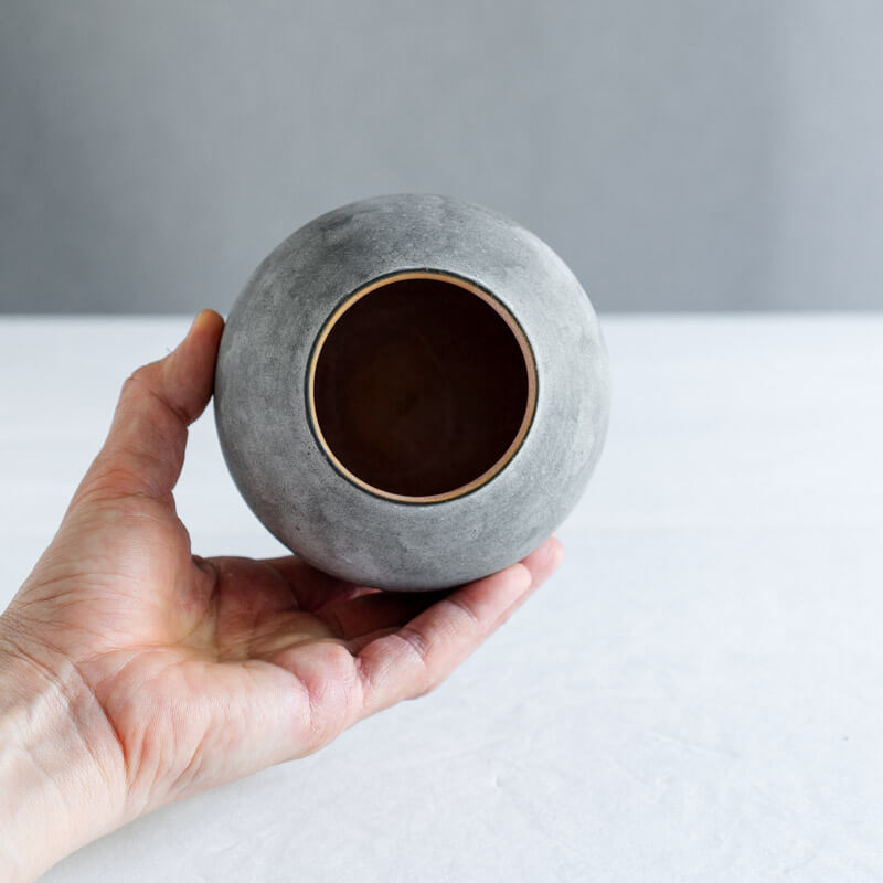 大森健司 黒土 花器  No.6