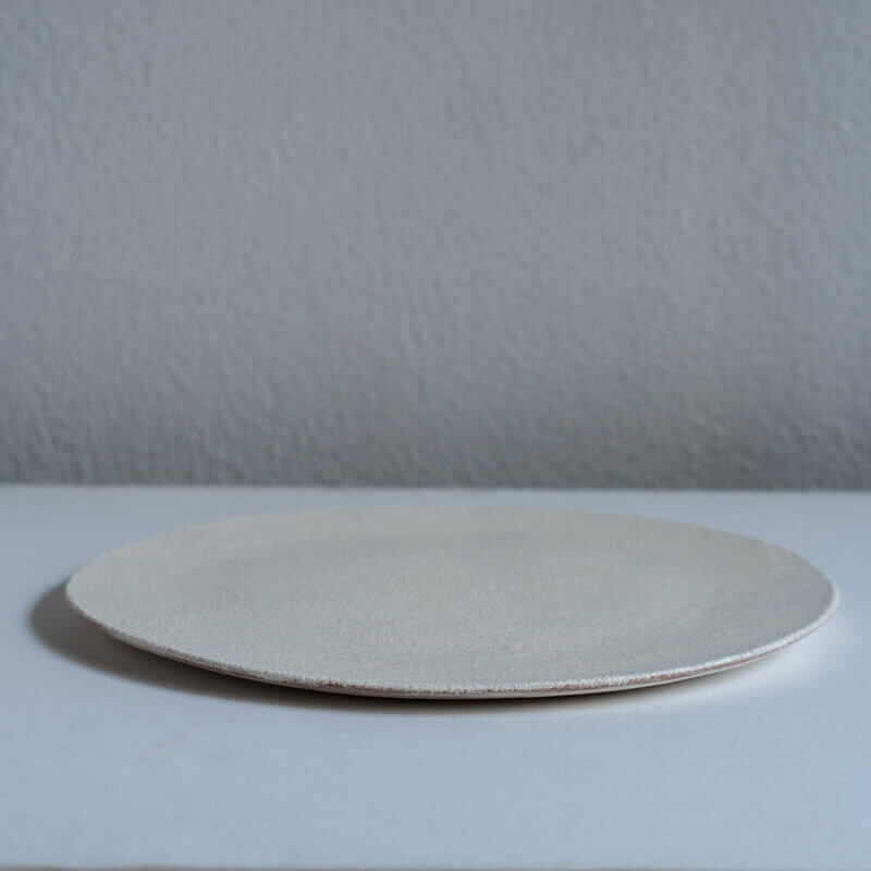 大橋睦 26cm 灰釉 丸皿