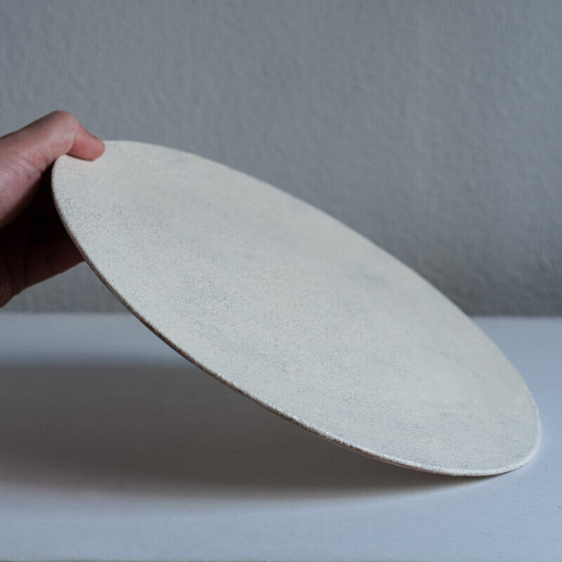 大橋睦 26cm 灰釉 丸皿