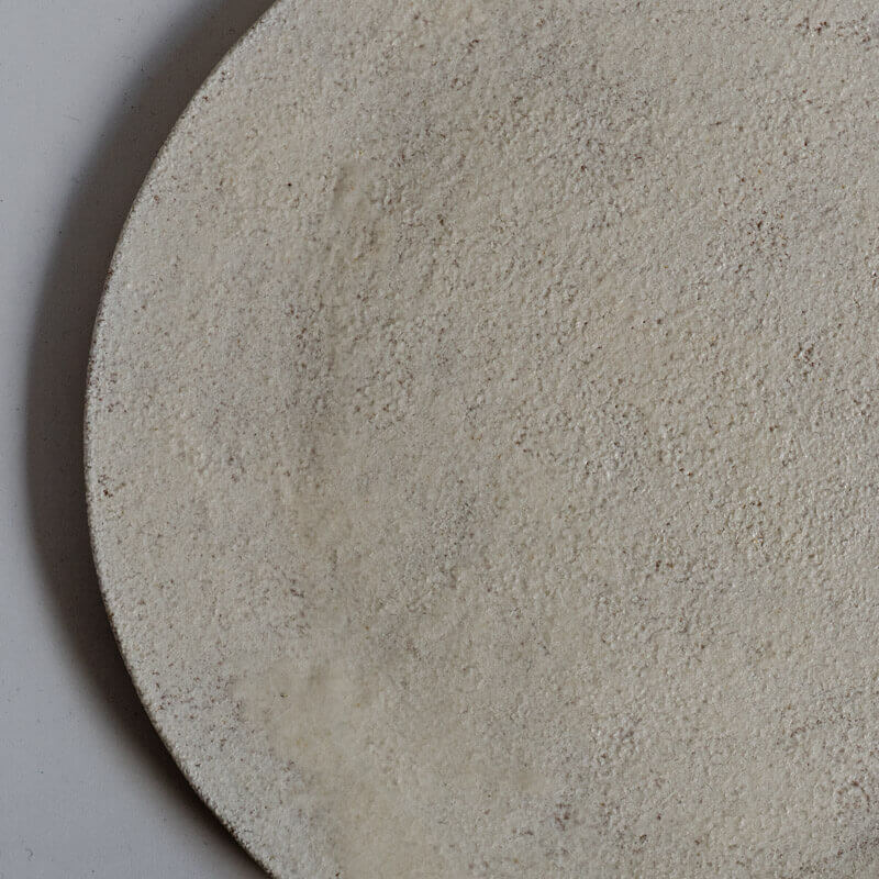 大橋睦 26cm 灰釉 丸皿