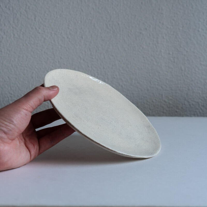 Mutsumi Ohashi 19cm ash glaze round plate