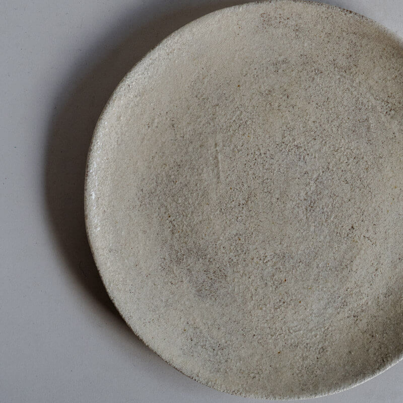Mutsumi Ohashi 19cm ash glaze round plate