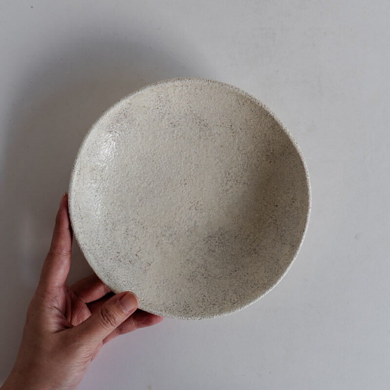 Mutsumi Ohashi Ash-glazed Shallow Round Bowl