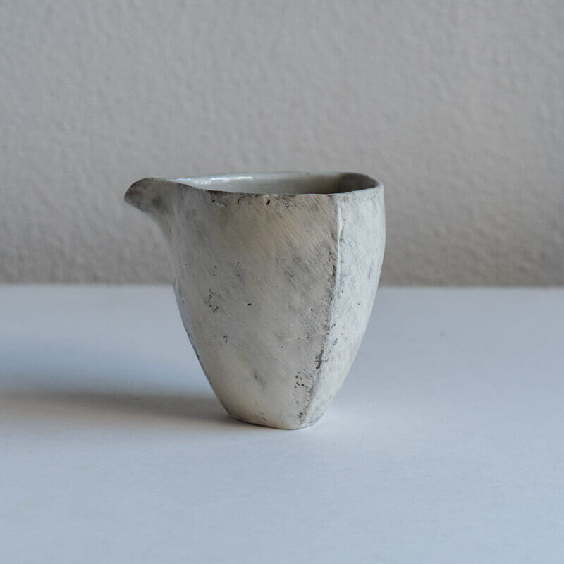 Mutsumi Ohashi Ash Glaze Spouted Bowl, Triangle
