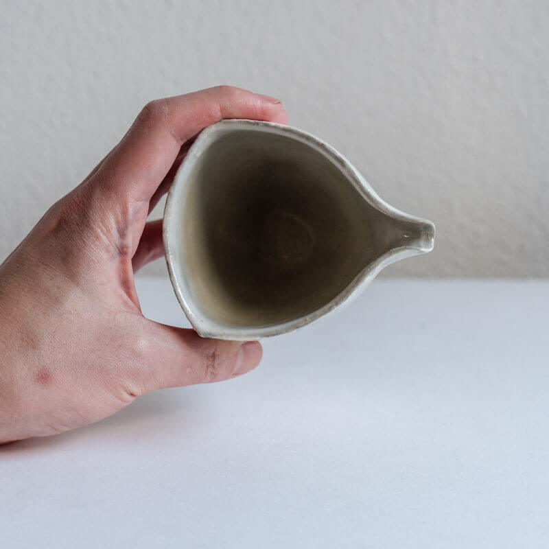 Mutsumi Ohashi Ash Glaze Spouted Bowl, Triangle