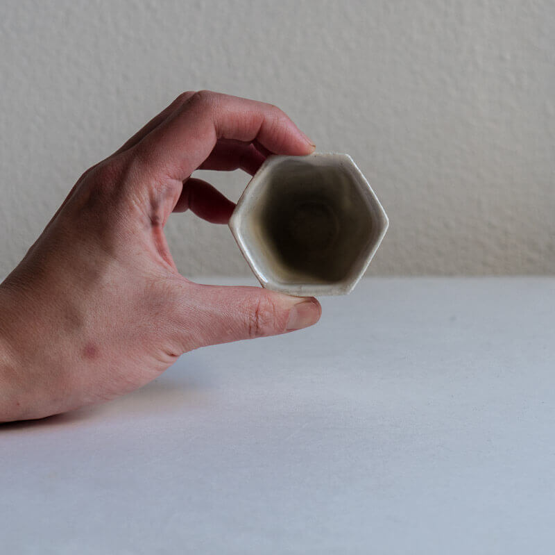 Mutsumi Ohashi Ash-glazed Hexagonal Cup