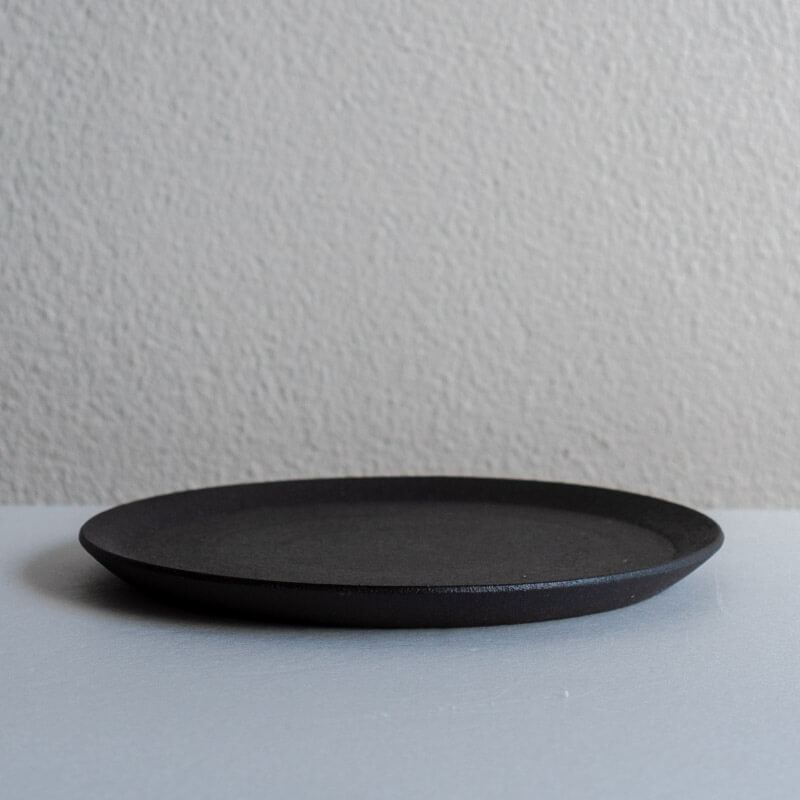 Tashiro Noriaki Black and Grey Glazed Plate 22.5cm