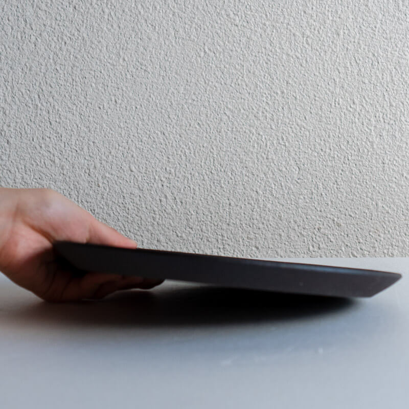 Tashiro Noriaki Black and Grey Glazed Plate 22.5cm
