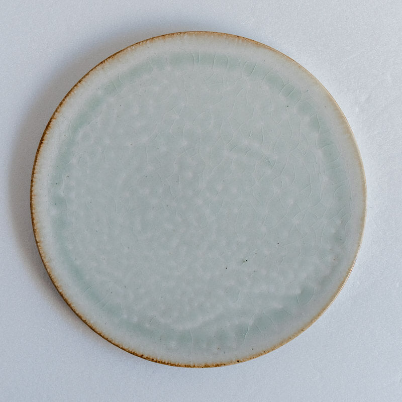 田代倫章 樫灰釉 プレート 22.5cm A