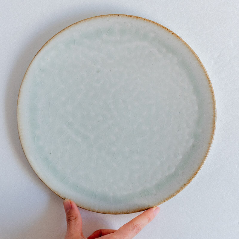 田代倫章 樫灰釉 プレート 22.5cm A