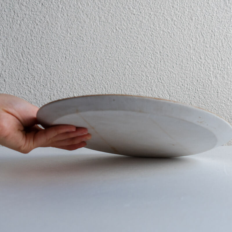 田代倫章 樫灰釉 プレート 22.5cm A