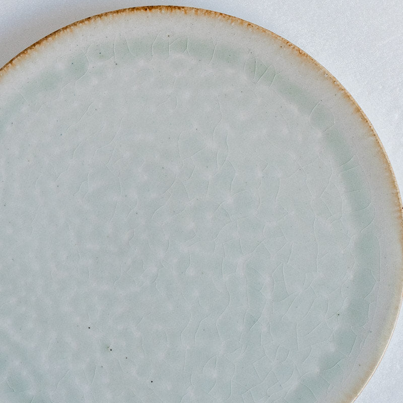 田代倫章 樫灰釉 プレート 22.5cm A