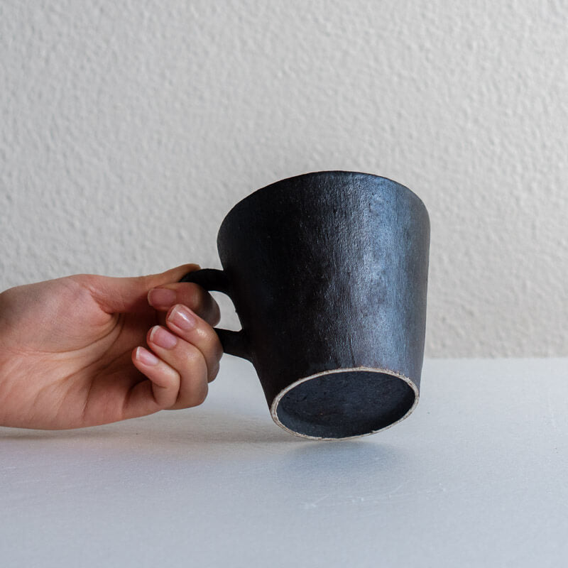 Toshiaki Tashiro Black Manganese Handled Cup M